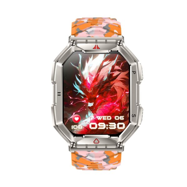 ZCWATCH V0623 OUTDOOR MİLİTARY BT CALL, PUSULA, SPOR SAĞLIK, PROFESYONEL AKILLI SAAT - Görsel 2