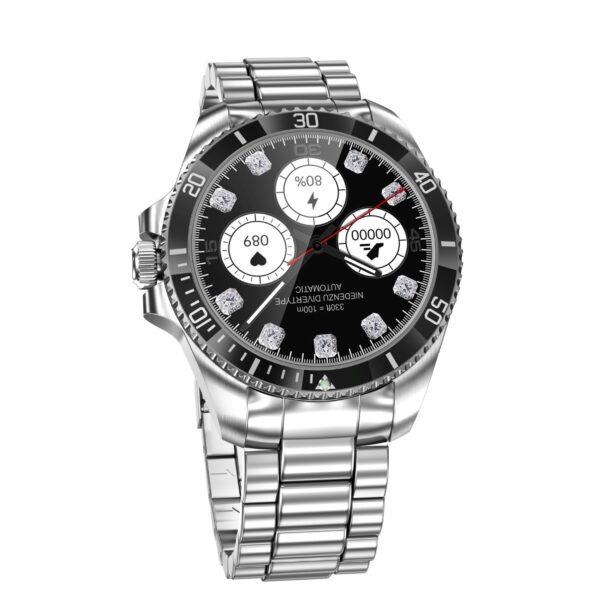 ZCWATCH V0525 316L Paslanmaz Çelik, Döner Bezel, Bt Call, Spor Sağlık, IP68 Profesyonel Akıllı Saat - Görsel 2