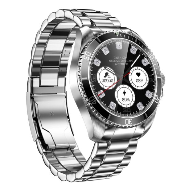 ZCWATCH V0525 316L Paslanmaz Çelik, Döner Bezel, Bt Call, Spor Sağlık, IP68 Profesyonel Akıllı Saat - Görsel 4