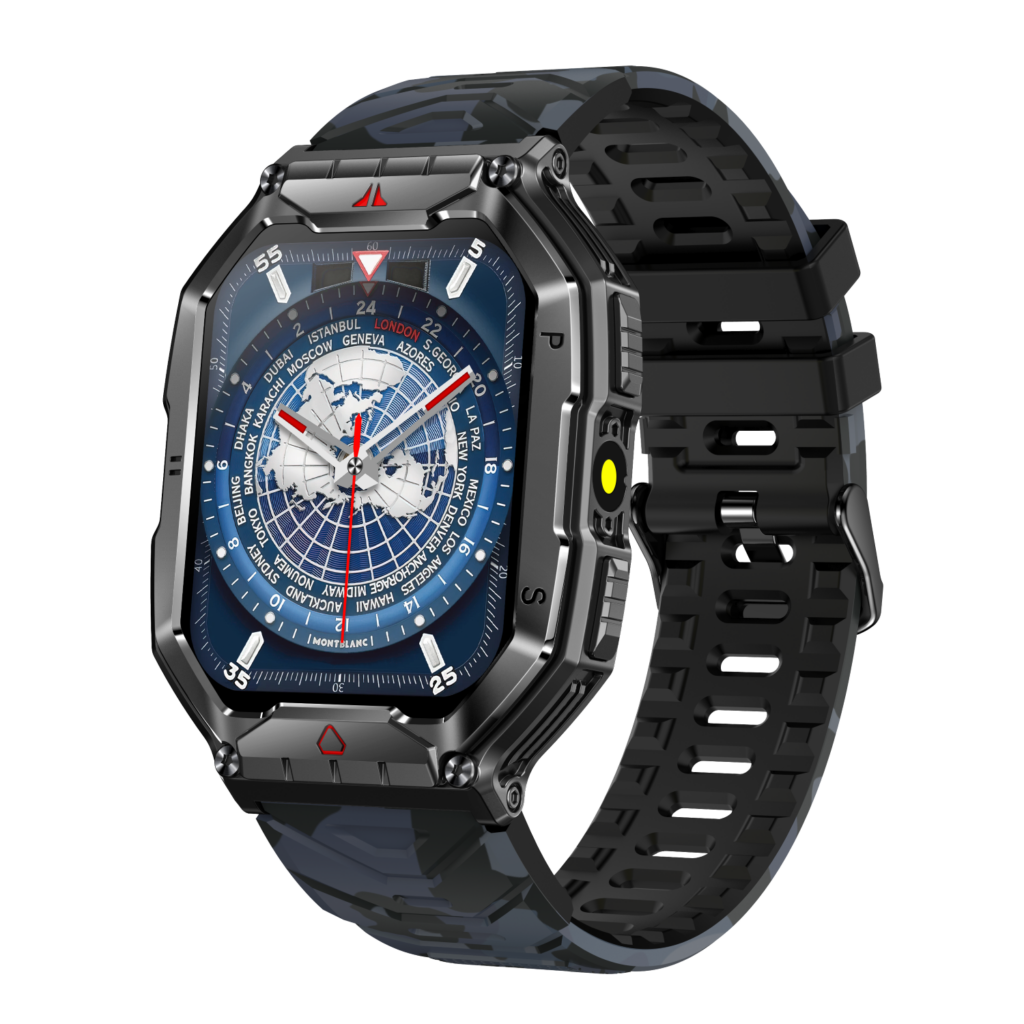 ZCWATCH V0623 OUTDOOR MİLİTARY BT CALL, PUSULA, SPOR SAĞLIK, PROFESYONEL AKILLI SAAT