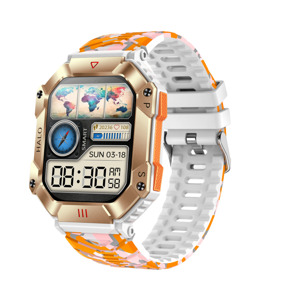 ZCWATCH V0623 OUTDOOR MİLİTARY BT CALL, PUSULA, SPOR SAĞLIK, PROFESYONEL AKILLI SAAT