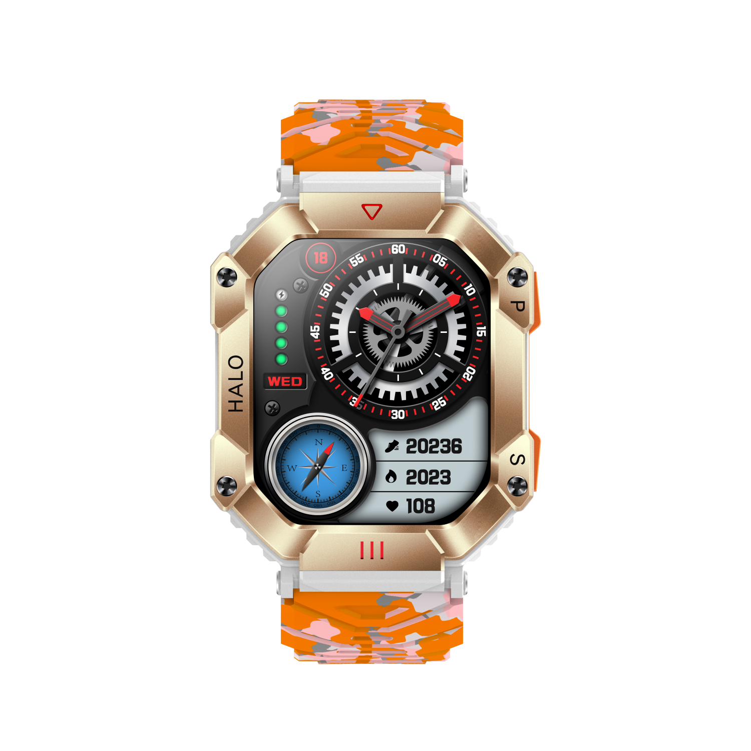 ZCWATCH V0623 OUTDOOR MİLİTARY BT CALL, PUSULA, SPOR SAĞLIK, PROFESYONEL AKILLI SAAT - Görsel 2