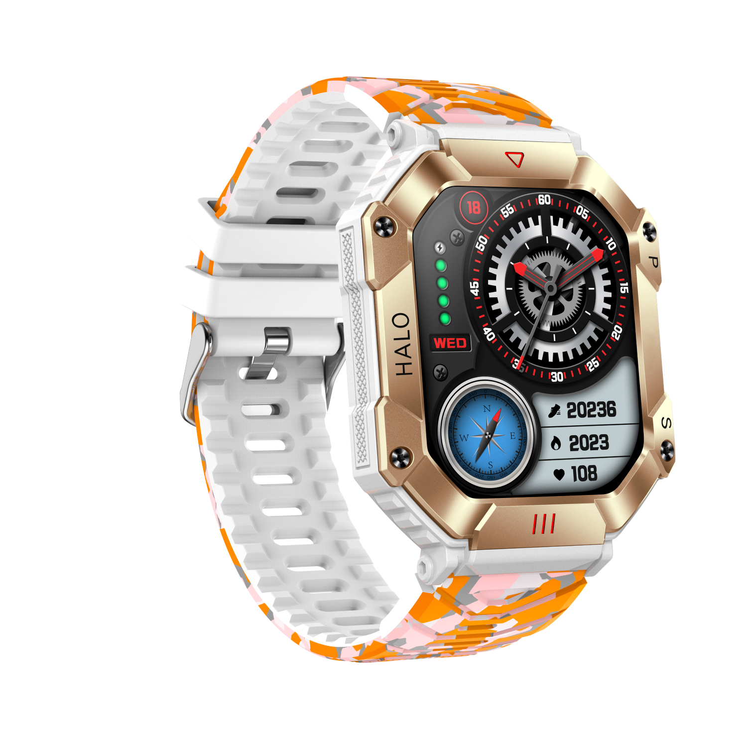 ZCWATCH V0623 OUTDOOR MİLİTARY BT CALL, PUSULA, SPOR SAĞLIK, PROFESYONEL AKILLI SAAT - Görsel 3