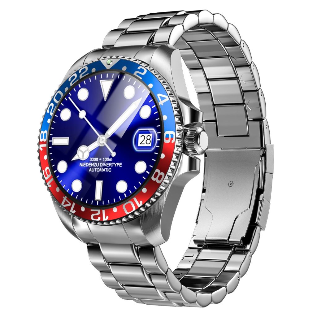 Zcwatch V0525 316L Paslanmaz Çelik, Döner Bezel, Bt Call, Spor Sağlık, IP68 Profesyonel Akıllı Saat