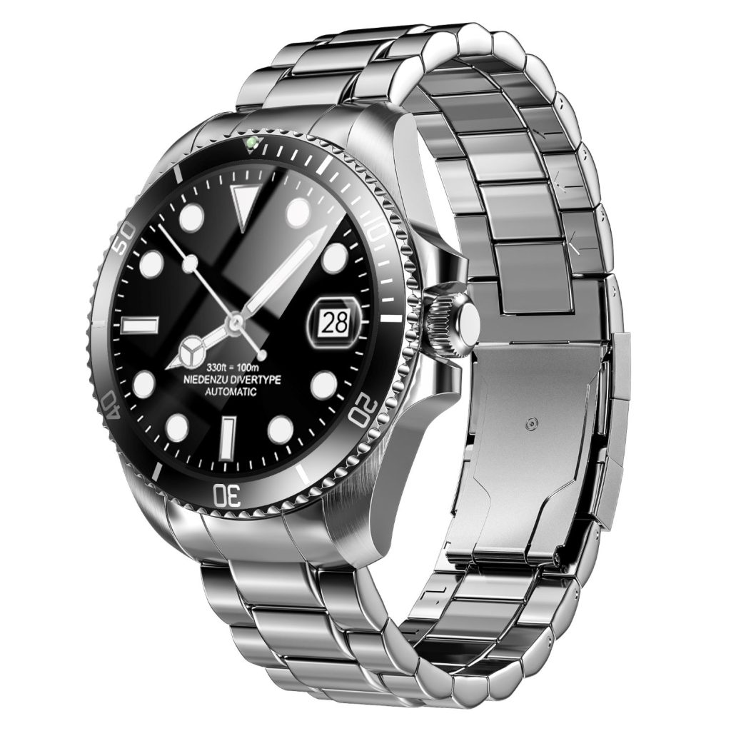 Zcwatch V0525 316L Paslanmaz Çelik, Döner Bezel, Bt Call, Spor Sağlık, IP68 Profesyonel Akıllı Saat
