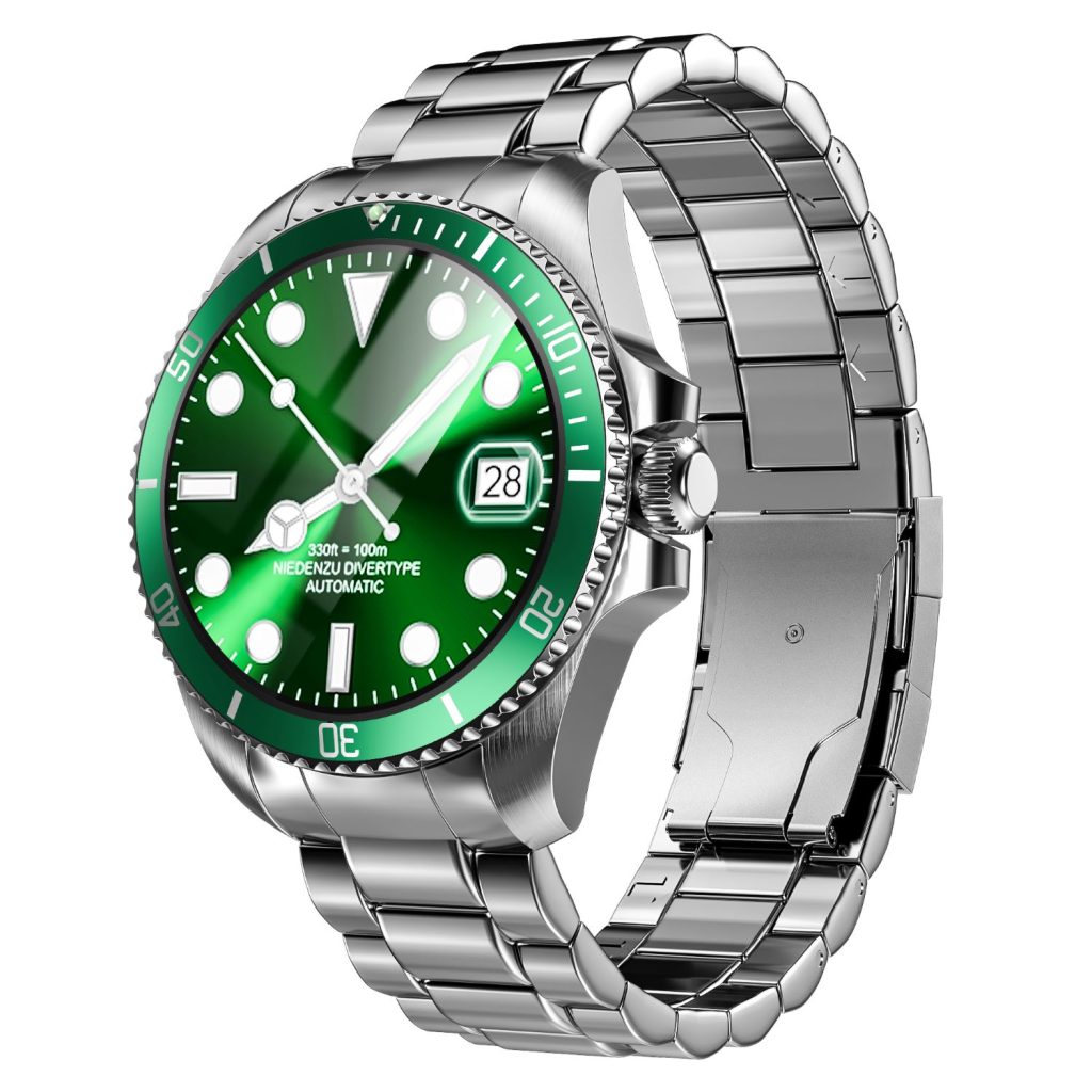 Zcwatch V0525 316L Paslanmaz Çelik, Döner Bezel, Bt Call, Spor Sağlık, IP68 Profesyonel Akıllı Saat